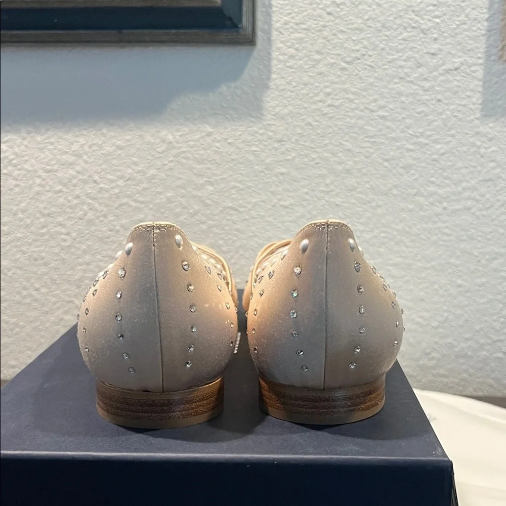 Malone Souliers Gold Flats with Silver Accents - Picture 4 of 6